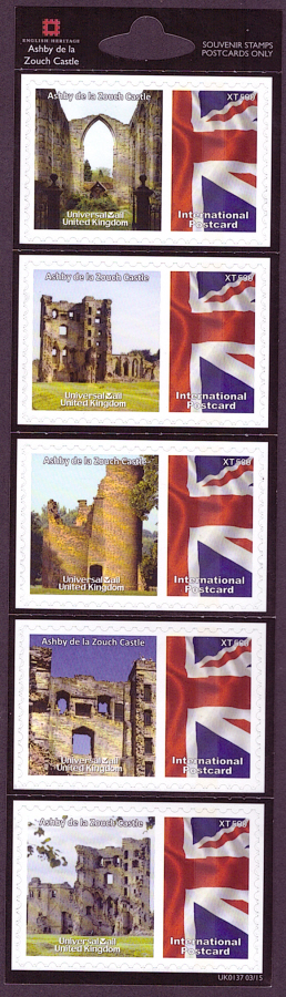 (image for) UK0137 Ashby De La Zouch Castle Universal Mail Stamps Dated: 03/15